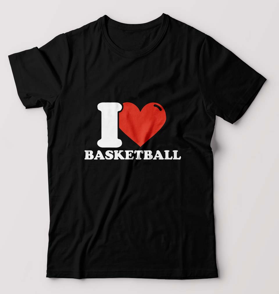 I Love Basketball T-Shirt for Men-Black-Ektarfa.online