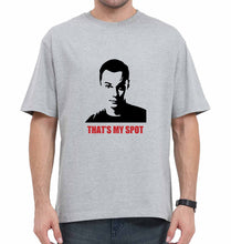 Load image into Gallery viewer, Sheldon Cooper That&#39;s My Spot Oversized T-Shirt for Men-Grey-Ektarfa.online

