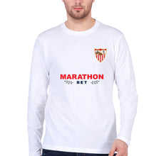 Load image into Gallery viewer, Sevilla FC 2021-22 Full Sleeves T-Shirt for Men-White-Ektarfa.online
