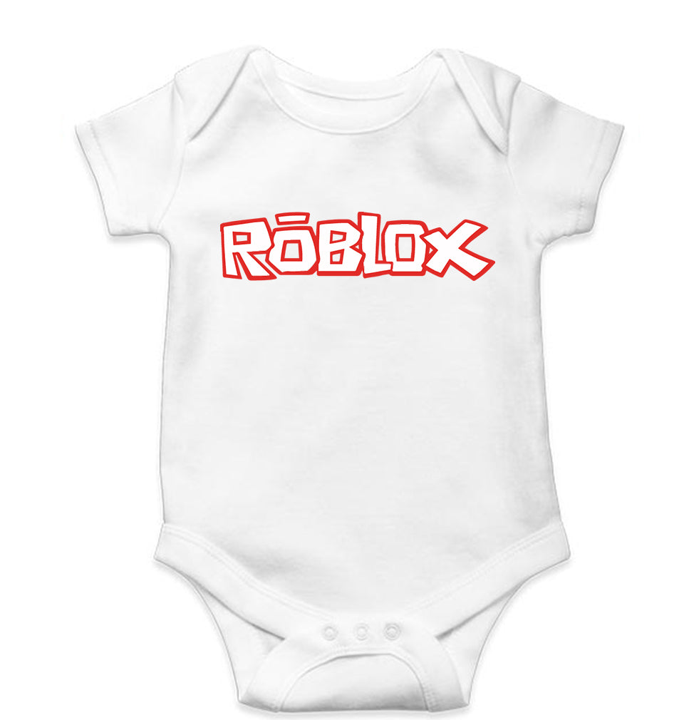 Roblox Kids Romper For Baby Boy/Girl-0-5 Months(18 Inches)-White-Ektarfa.online