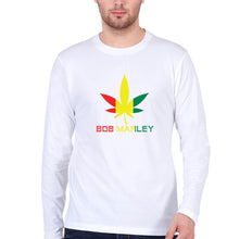 Load image into Gallery viewer, Bob Marley Weed Full Sleeves T-Shirt for Men-White-Ektarfa.online
