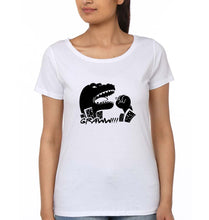 Load image into Gallery viewer, Godzilla T-Shirt for Women-XS(32 Inches)-White-Ektarfa.online
