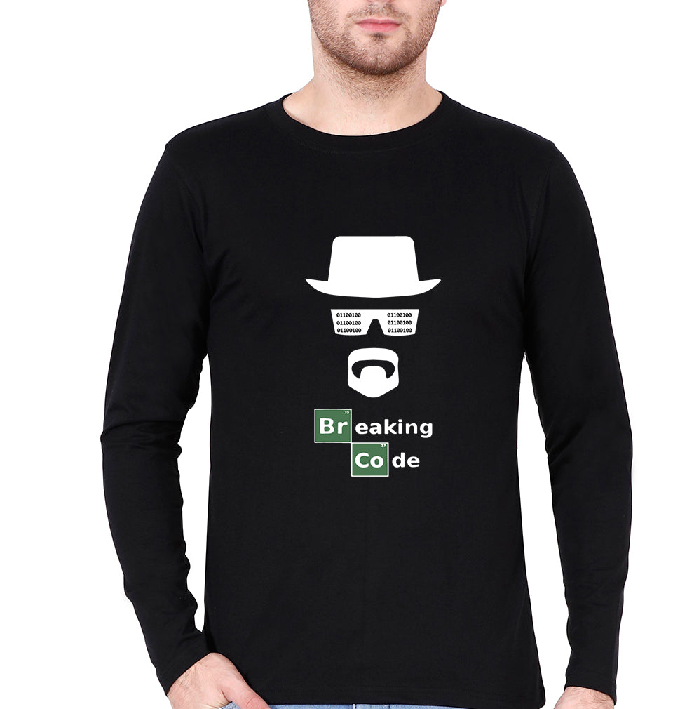 Geek Coder Full Sleeves T-Shirt for Men-Black-Ektarfa.online