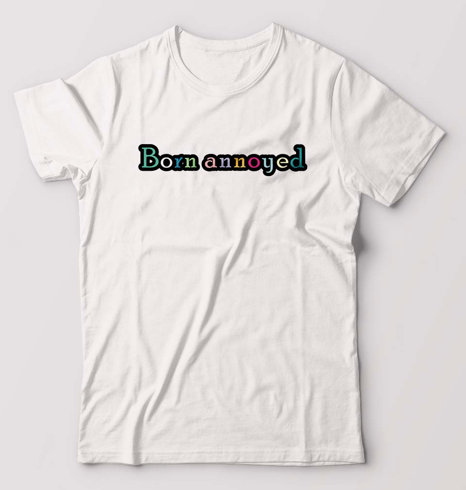 Born Annoyed T-Shirt for Men-White-Ektarfa.online