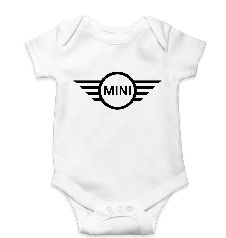 Mini Cooper Kids Romper For Baby Boy/Girl-0-5 Months(18 Inches)-White-Ektarfa.online