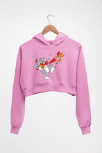 Load image into Gallery viewer, Tom and Jerry Crop HOODIE FOR WOMEN
