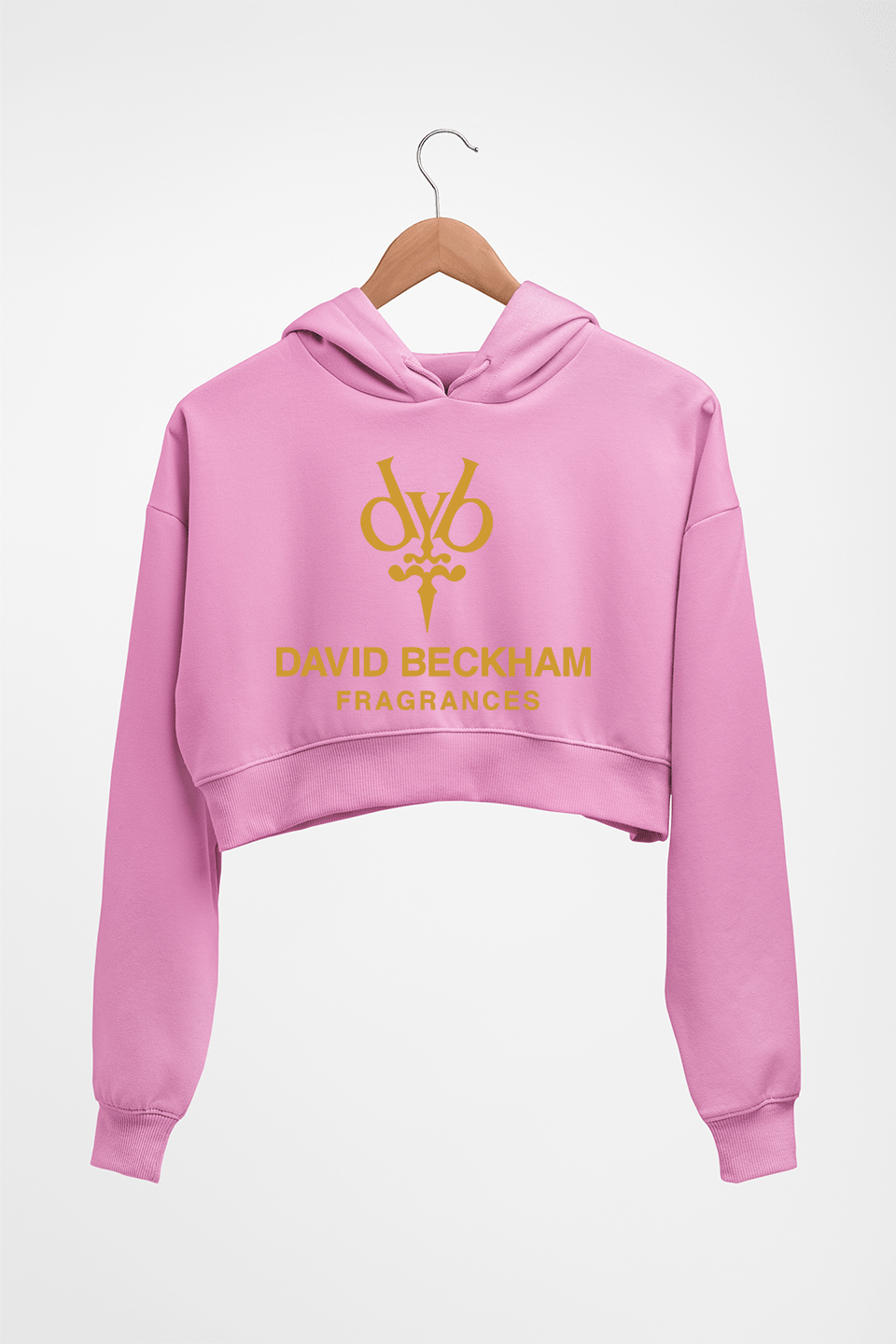 David Beckham Crop HOODIE FOR WOMEN-Light Baby Pink-Ektarfa.online