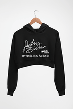 Load image into Gallery viewer, Justin Bieber Crop HOODIE FOR WOMEN-Black-Ektarfa.online
