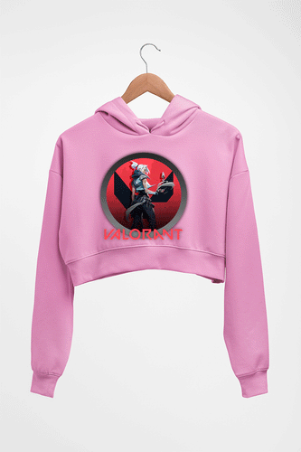 Valorant Crop HOODIE FOR WOMEN-Light Baby Pink-Ektarfa.online