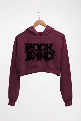 Queen Rock Band Crop HOODIE FOR WOMEN-Maroon-Ektarfa.online