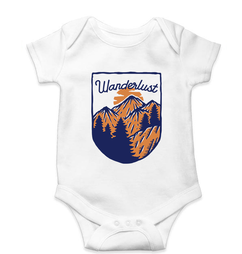 Wanderlust Kids Romper For Baby Boy/Girl-0-5 Months(18 Inches)-White-Ektarfa.online