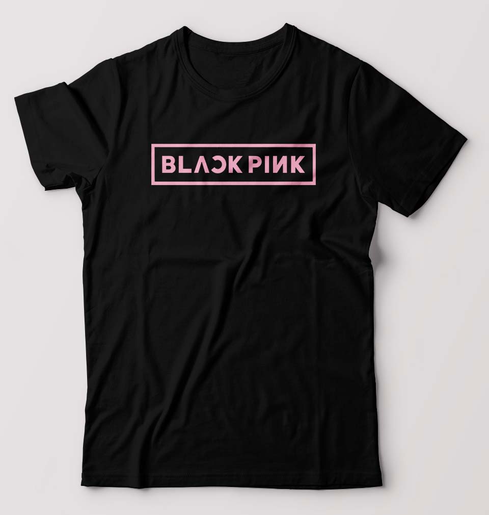 Black Pink Kpop T-Shirt for Men-S(38 Inches)-Black-Ektarfa.online