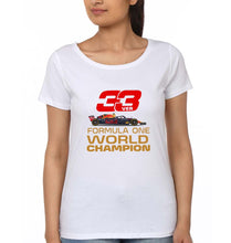 Load image into Gallery viewer, Max Verstappen F1 World Championship T-Shirt for Women-White-Ektarfa.online
