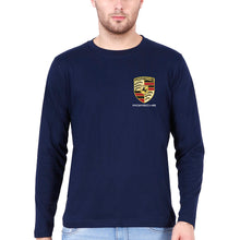 Load image into Gallery viewer, Porsche Pocket Logo Full Sleeves T-Shirt for Men-Navy Blue-Ektarfa.online
