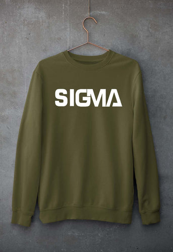 Sigma Unisex Sweatshirt for Men/Women-Olive Green-Ektarfa.online