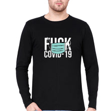 Load image into Gallery viewer, Fuck Covid Full Sleeves T-Shirt for Men-Black-Ektarfa.online
