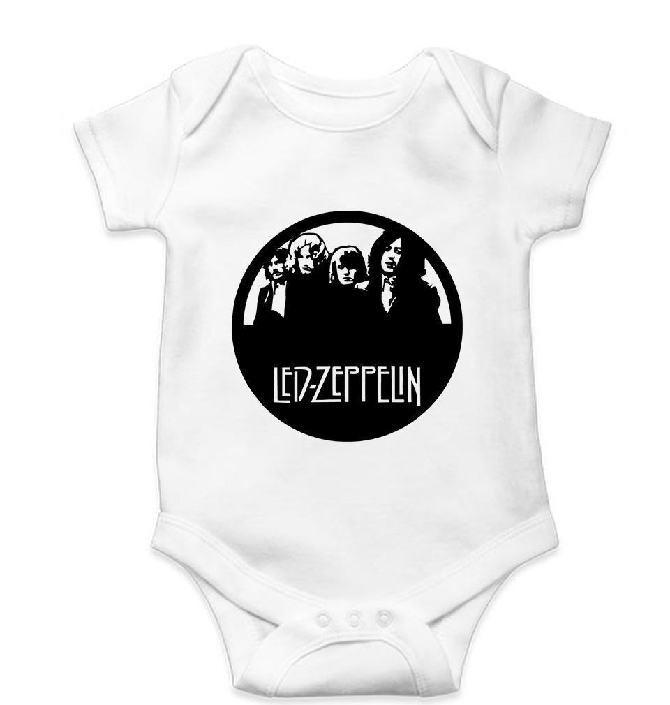 Led Zeppelin Kids Romper For Baby Boy/Girl-0-5 Months(18 Inches)-White-Ektarfa.online