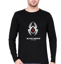 Load image into Gallery viewer, Black Widow Spider Full Sleeves T-Shirt for Men-Black-Ektarfa.online
