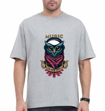 Load image into Gallery viewer, Owl Music Oversized T-Shirt for Men-Grey-Ektarfa.online
