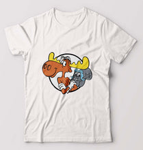 Load image into Gallery viewer, The Adventures of Rocky and Bullwinkle and Friends T-Shirt for Men-White-Ektarfa.online
