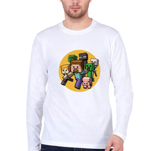 Load image into Gallery viewer, Minecraft Full Sleeves T-Shirt for Men-White-Ektarfa.online
