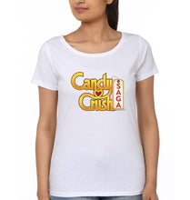 Load image into Gallery viewer, Candy Crush T-Shirt for Women-XS(32 Inches)-White-Ektarfa.online
