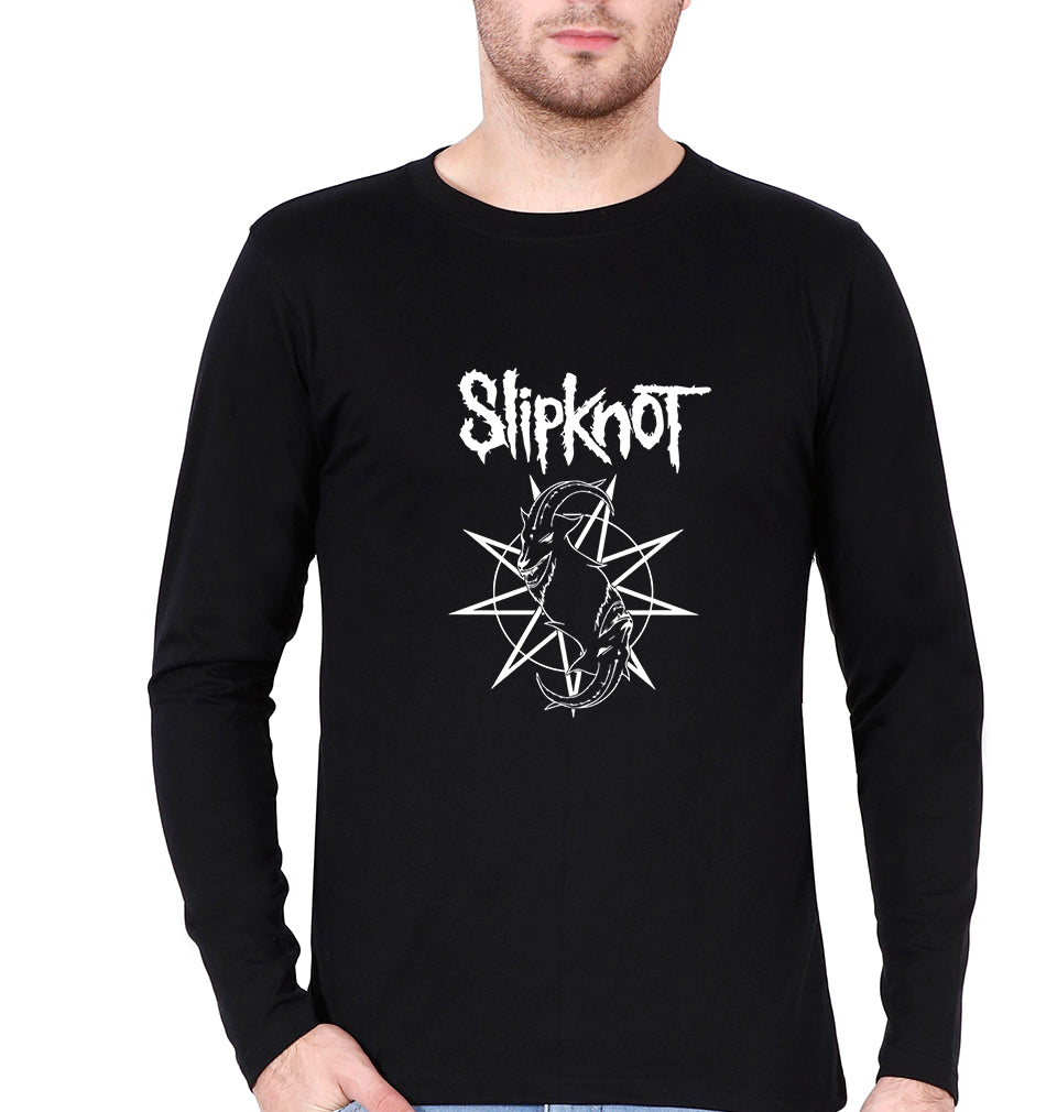 Slipknot Full Sleeves T-Shirt for Men-S(38 Inches)-Black-Ektarfa.online
