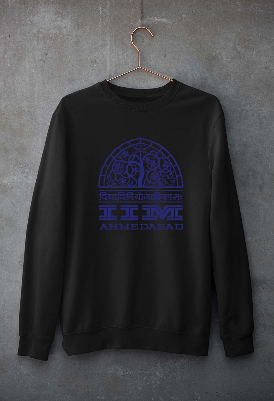 IIM Ahmedabad Unisex Sweatshirt for Men/Women-S(40 Inches)-Black-Ektarfa.online