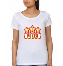 Load image into Gallery viewer, Poker T-Shirt for Women-XS(32 Inches)-White-Ektarfa.online
