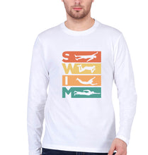 Load image into Gallery viewer, Swimming Full Sleeves T-Shirt for Men-White-Ektarfa.online

