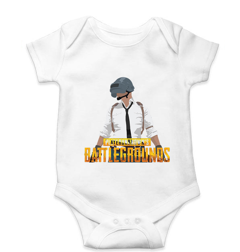 PUBG Player Unknown's Battleground Romper For Baby Boy/Girl-0-5 Months(18 Inches)-White-Ektarfa.online