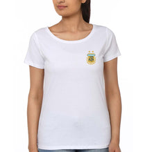 Load image into Gallery viewer, Argentina Footbal T-Shirt for Women-White-Ektarfa.online
