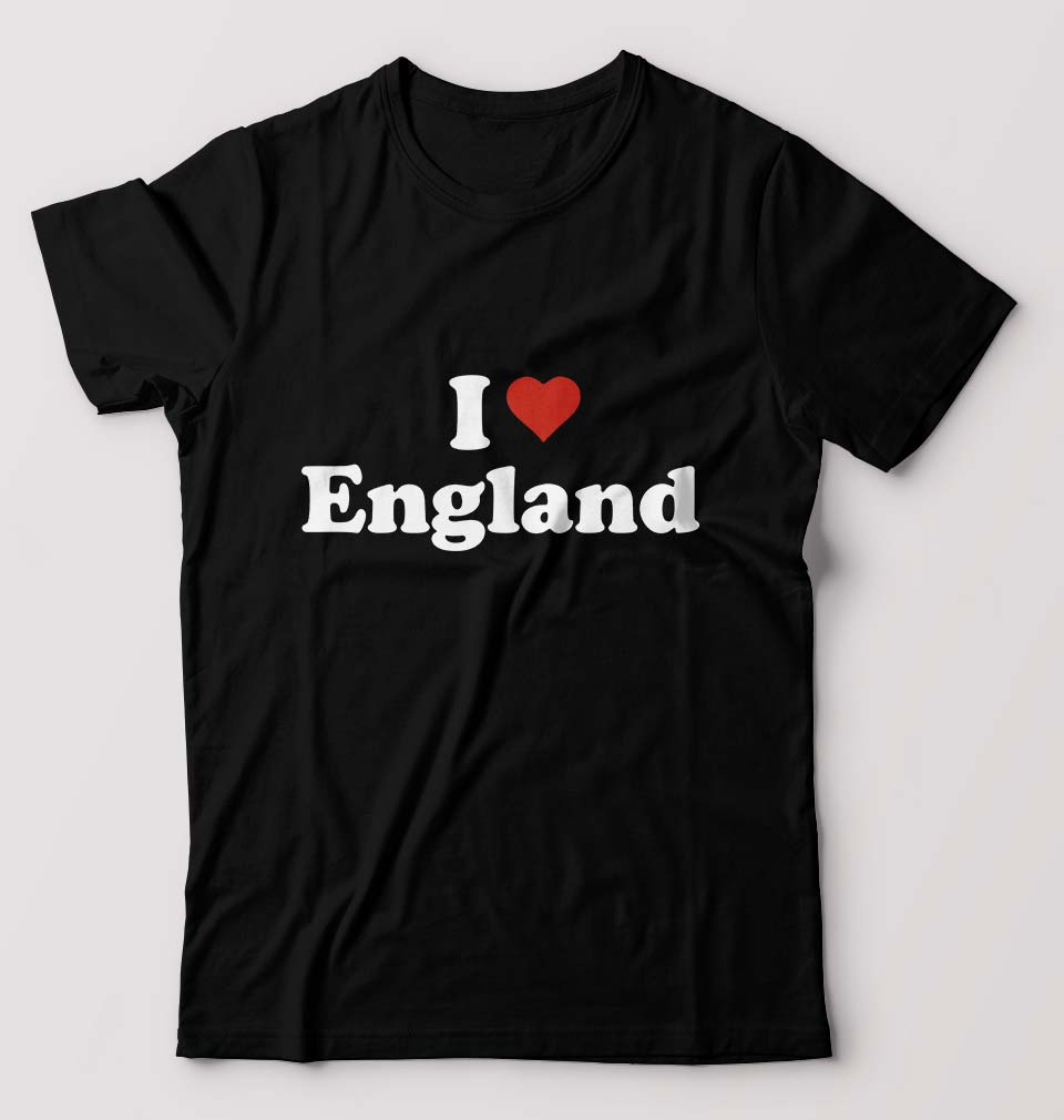 I Love England T-Shirt for Men-Black-Ektarfa.online