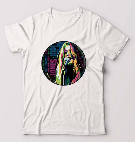 Janis Joplin T-Shirt for Men-White-Ektarfa.online