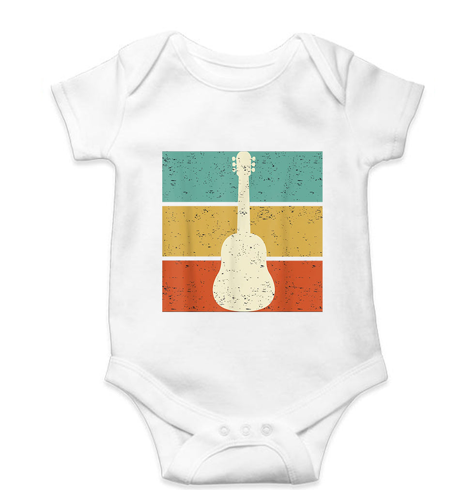 Guitar Kids Romper Kids Romper For Baby Boy/Girl-0-5 Months(18 Inches)-White-Ektarfa.online