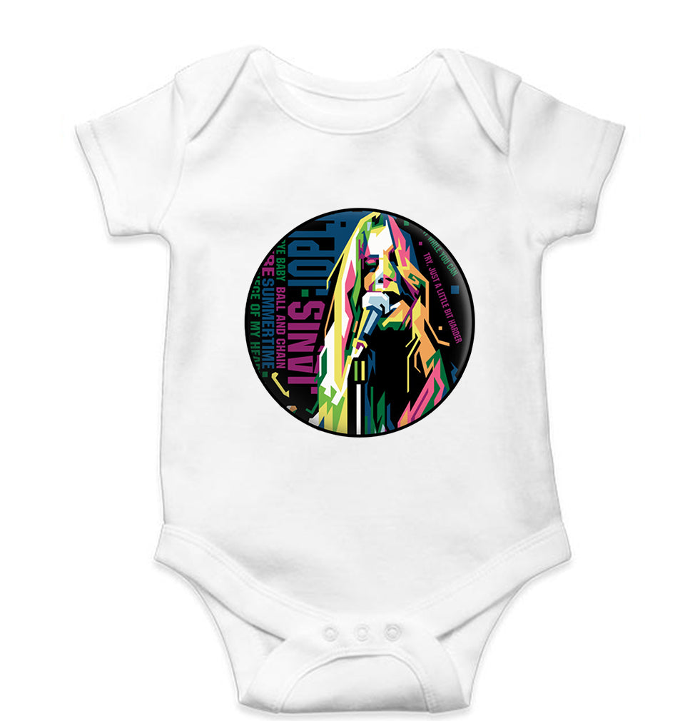 Janis Joplin Kids Romper For Baby Boy/Girl-White-Ektarfa.online