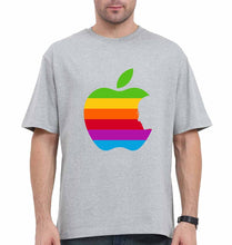 Load image into Gallery viewer, Steve Jobs Apple Oversized T-Shirt for Men-Grey-Ektarfa.online
