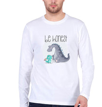 Load image into Gallery viewer, Dinosaur Full Sleeves T-Shirt for Men-S(38 Inches)-White-Ektarfa.online
