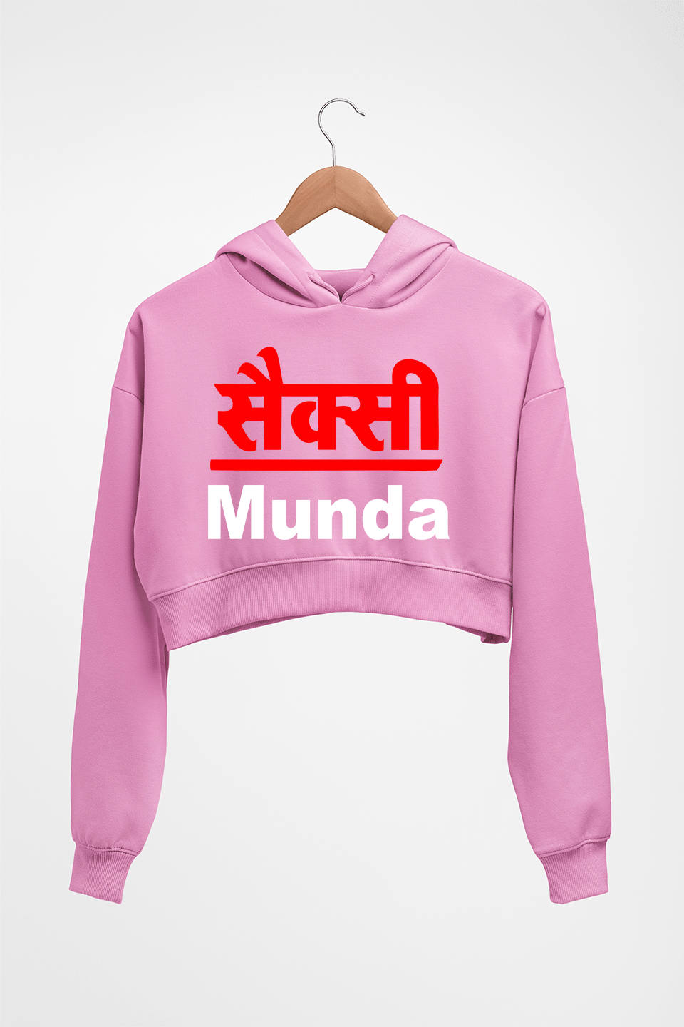Sexy Munda Crop HOODIE FOR WOMEN-Light Baby Pink-Ektarfa.online
