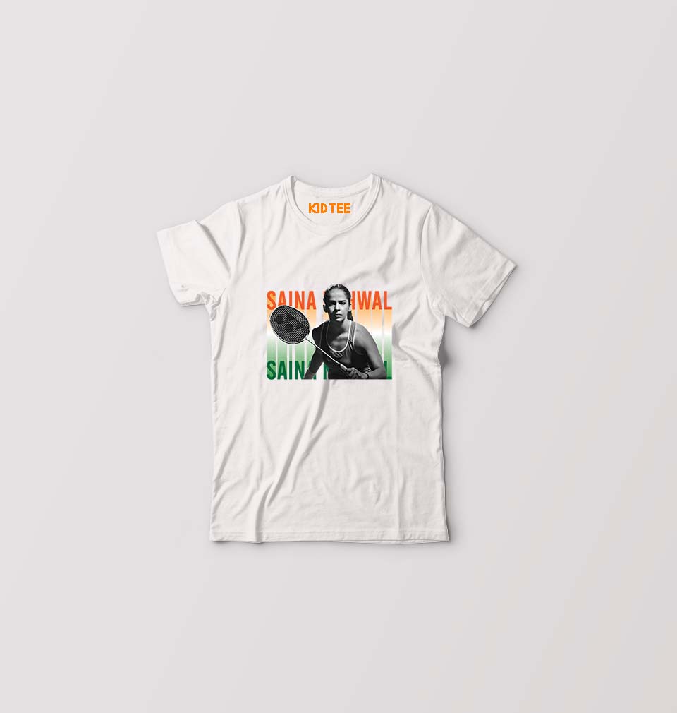 Saina Nehwal Kids T-Shirt for Boy/Girl-White-Ektarfa.online