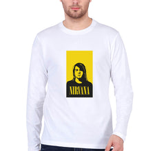 Load image into Gallery viewer, Nirvana Full Sleeves T-Shirt for Men-White-Ektarfa.online
