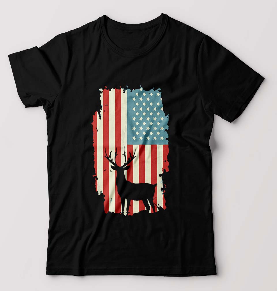 Deer T-Shirt for Men-Black-Ektarfa.online