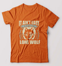 Load image into Gallery viewer, Wolf T-Shirt for Men-Orange-Ektarfa.online

