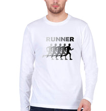Load image into Gallery viewer, Runner Running Full Sleeves T-Shirt for Men-White-Ektarfa.online
