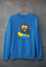 Load image into Gallery viewer, Monkey Banana Unisex Sweatshirt for Men/Women-S(40 Inches)-Royal Blue-Ektarfa.online
