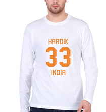 Load image into Gallery viewer, Hardik Pandya Full Sleeves T-Shirt for Men-White-Ektarfa.online
