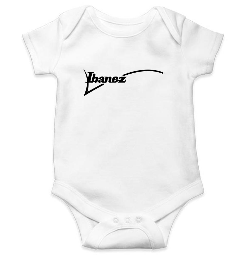 Ibanez Guitar Kids Romper For Baby Boy/Girl-0-5 Months(18 Inches)-White-Ektarfa.online