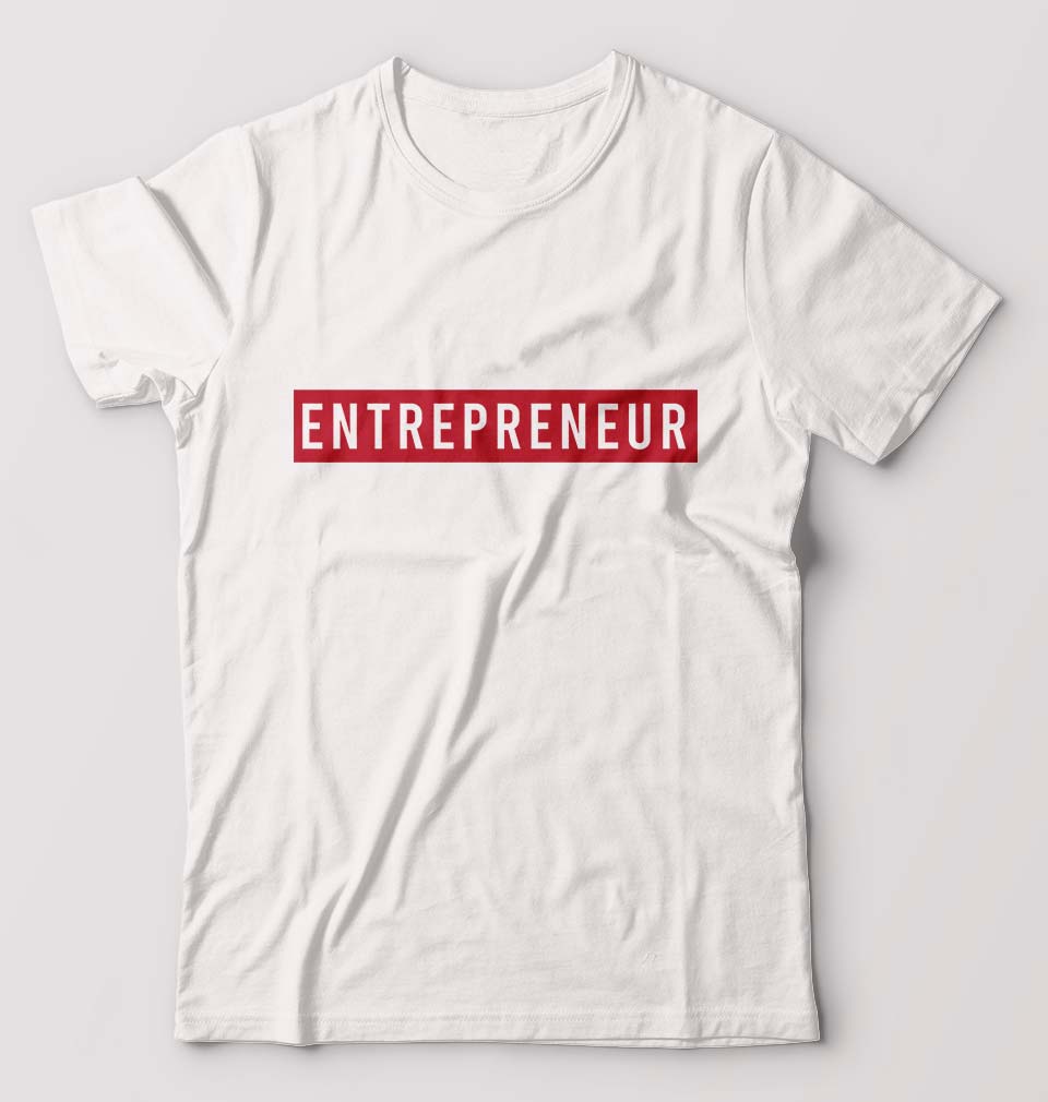 Entrepreneur T-Shirt for Men-White-Ektarfa.online