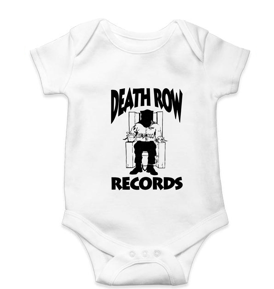 Death Row Records Kids Romper For Baby Boy/Girl-0-5 Months(18 Inches)-White-Ektarfa.online