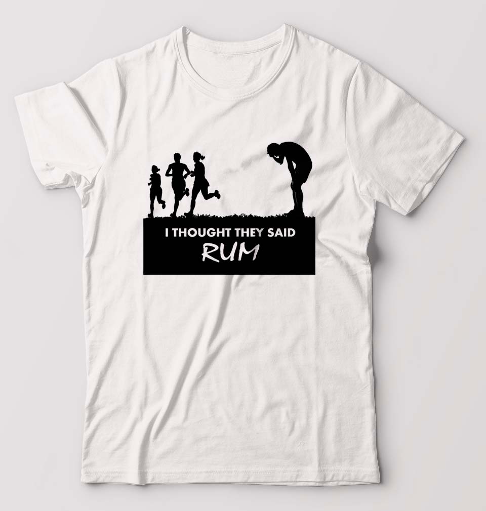 Rum Funny T-Shirt for Men-White-Ektarfa.online